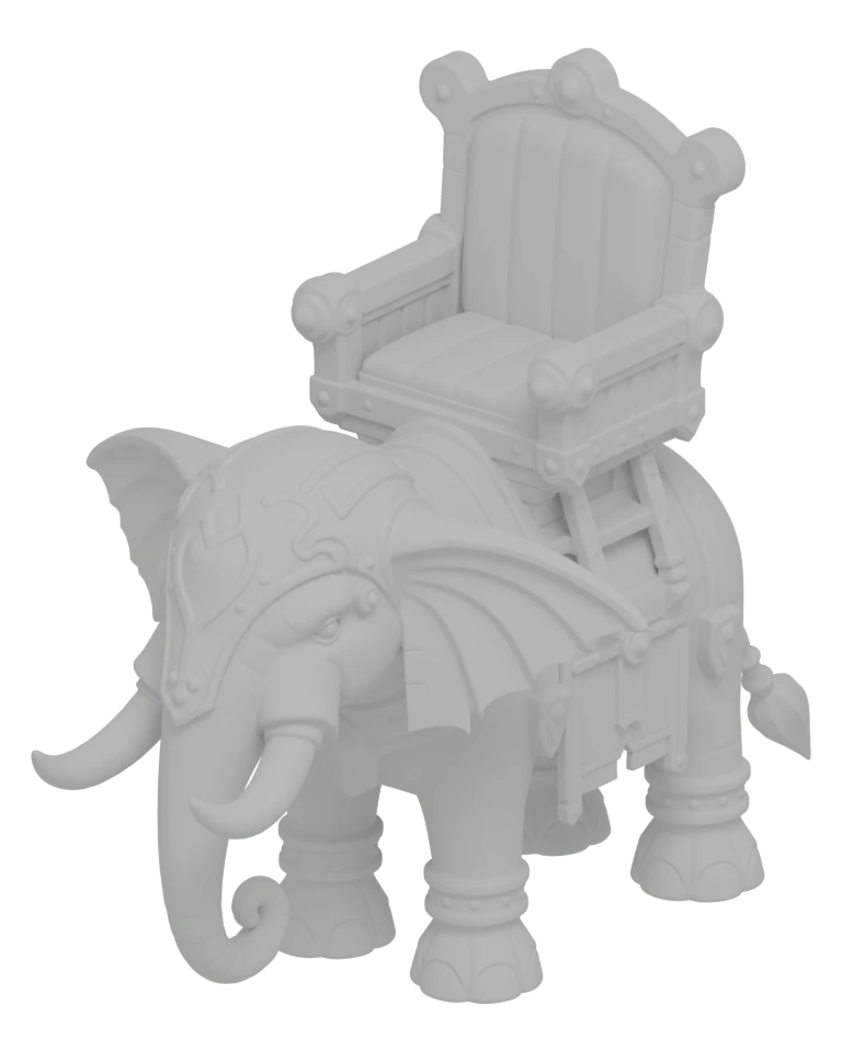 Elephant in clay geometry view